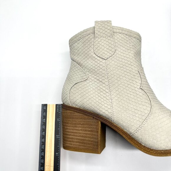 Dirty Laundry Womens Size 7 Unite Gray Snakeskin Western Ankle Boots Shoes‎ - Picture 15 of 16
